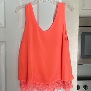 Neon orange tank top